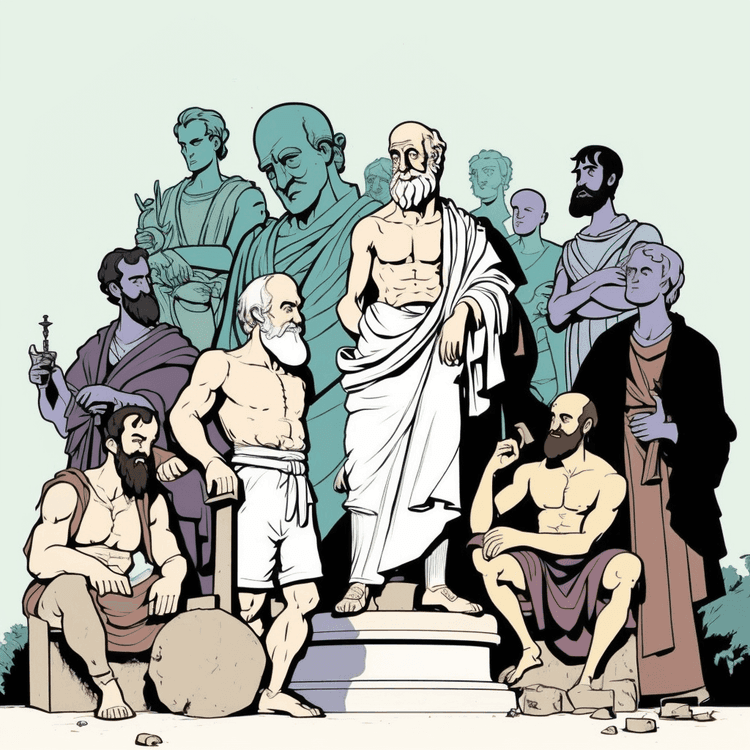 Stoic Philosophers giving chad poses