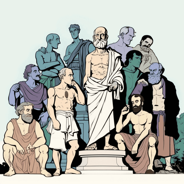 Stoic Philosophers giving chad poses