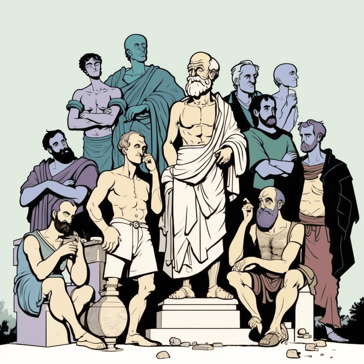 Stoic Philosophers giving chad poses